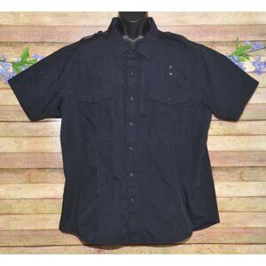 5.11 Tactical Series Mens Black Concealed Carry Shirt Size 2XL Short Sleeve Work
